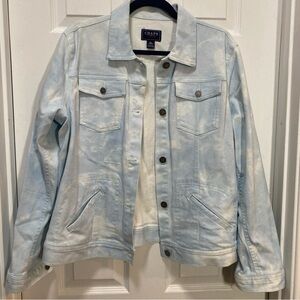 Chaps Light Blue Denim jean Jacket for Women